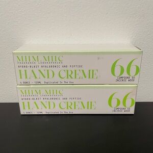 MIIM MIIC Hand Creme 66 X2 Bundle Incense Wood 4 oz NEW Moisturizer MIIM.MIIC
